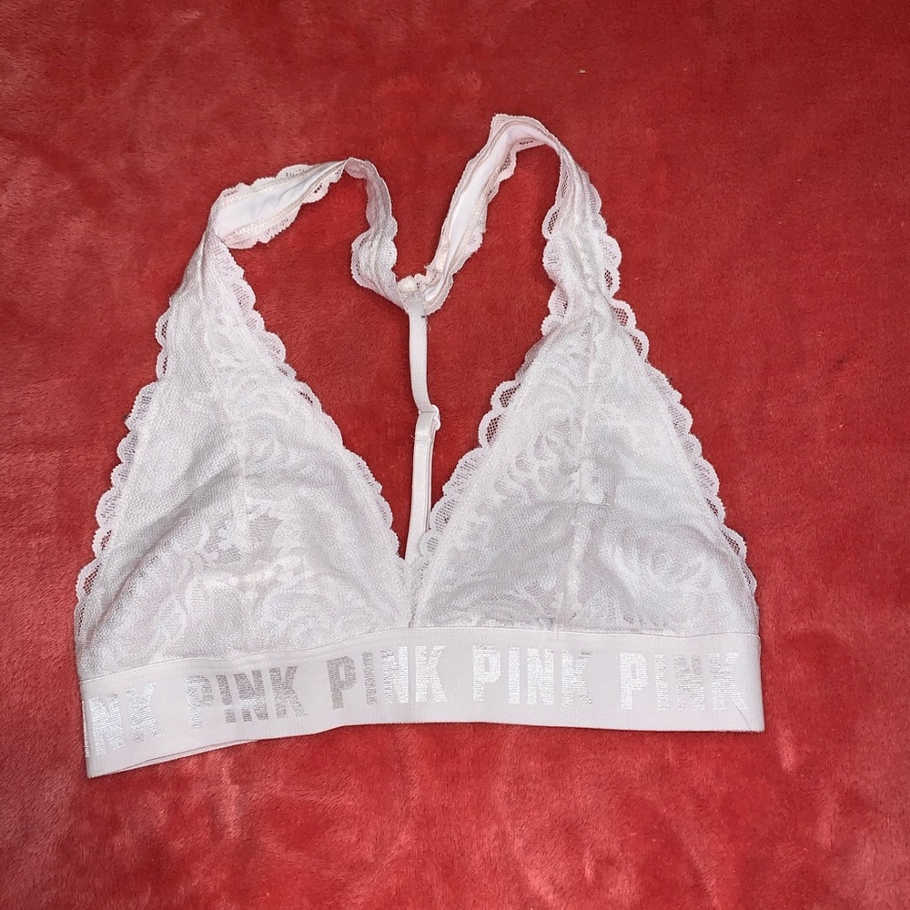 PINK coconut white lightly lined  bralette